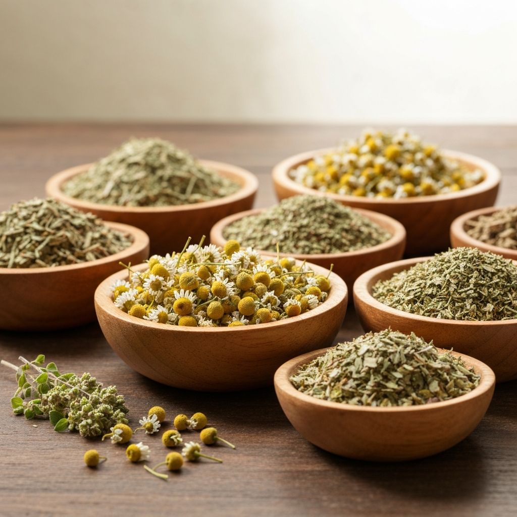 Collection of dried herbs