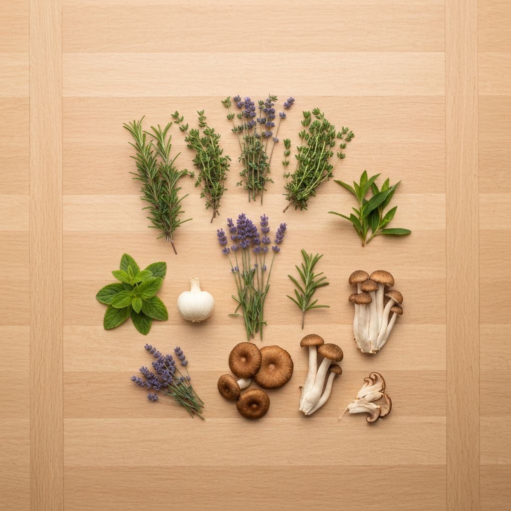 Natural ingredients and wellness concepts